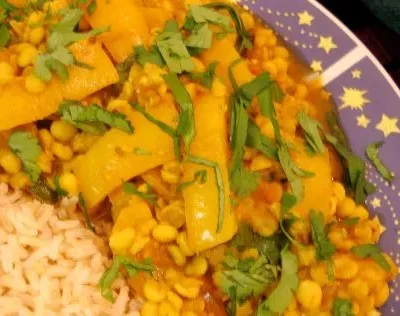Chana Dal With Bell Pepper