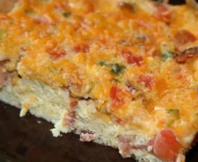 Cheddar Tomato Oven Omelette