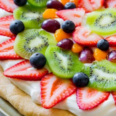 Cheesecake And Fruit Dessert Pizza