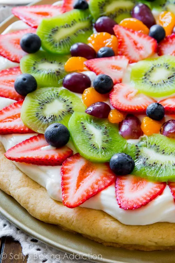 Cheesecake And Fruit Dessert Pizza