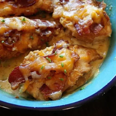 Cheesy Bacon And Garlic Chicken
