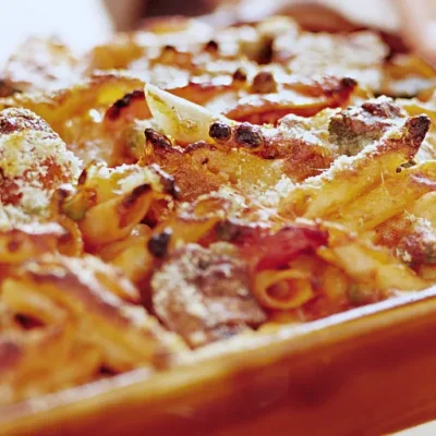 Cheesy Baked Penne With Roasted Veggies