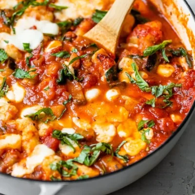 Cheesy Eggplant Gnocchi Caprese