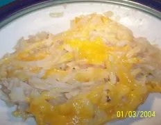 Cheesy Onion Hash Brown Casserole
