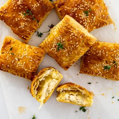 Cheesy Sour Cream Puff Pastry Bites