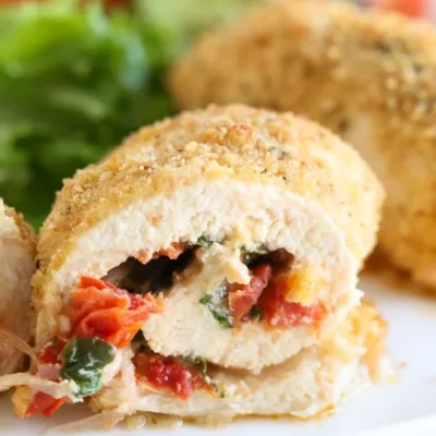 Cheesy Sun-Dried Tomato Stuffed Chicken Roll-Ups