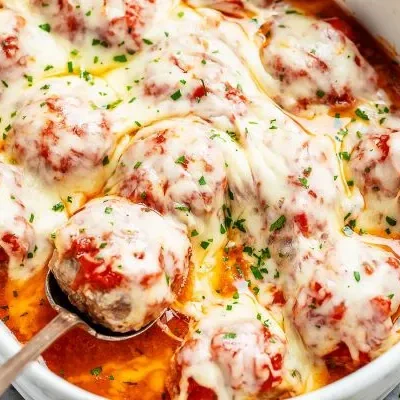 Cheesy Turkey Meatball Skillet