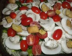 Chicken And Pasta Salad With Raw Vegetables