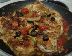 Chicken Breast With Tomato Olive Sauce