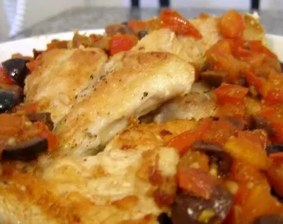 Chicken Breasts With Marsala & Kalamata Olives