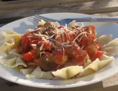 Chicken Cacciatore Over Pasta