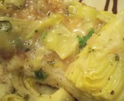Chicken Francaise With Artichoke