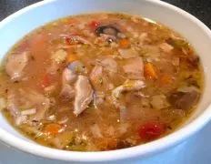 This soup is DE-LISH!  Add all the rosemary as recommended and use a combo of light and dark meat.  I made this for a couple whose wife was recuperating from surgery last year and they still compliment me on this soup.  Yum!  Yum!  BTW