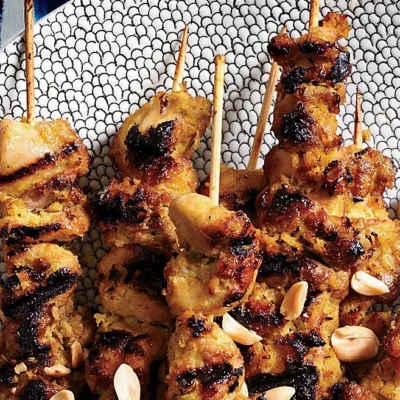 Chicken Satay W/Peanut Coconut Sauce