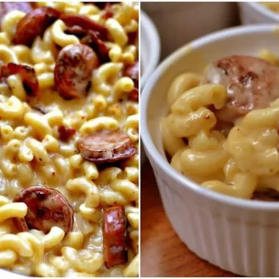 Chicken Sausage And Peppers Macaroni Casserole