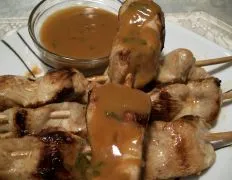 Chicken Skewers With Spicy Peanut Sauce