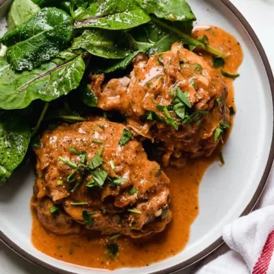 Chicken Thighs With Shallots In Red Wine Vinegar Poulet Au Vinaigre