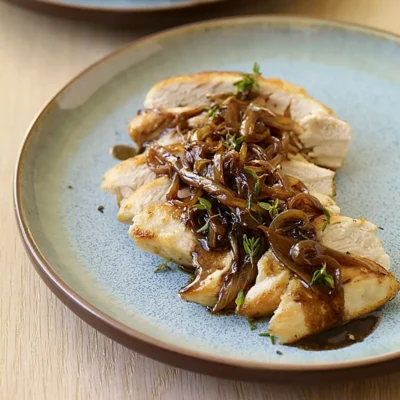 Chicken Thighs With Sweet Onion Balsamic Relish