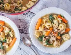 Chicken Tortellini Soup With Mushrooms