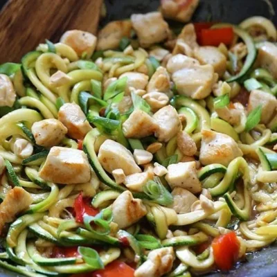 Chicken Zoodle Lo Mein For Two
