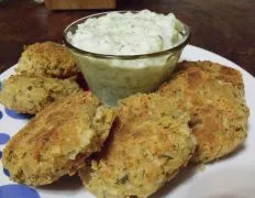 Chickpea Fritters With Tzatziki Sauce