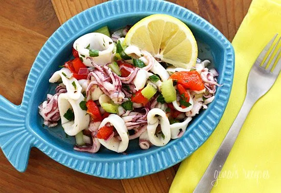 Chilled Calamari Salad With Lemon And Parsley