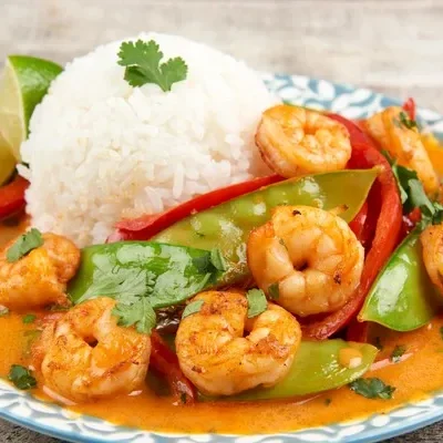 Chinese Curried Shrimp And Peas