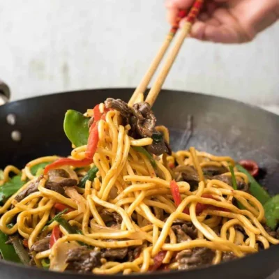 Chinese Noodle &Amp; Vegetable Stir Fry For One