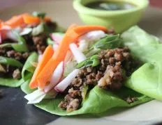 Chinese Spicy Beef Lettuce Wraps