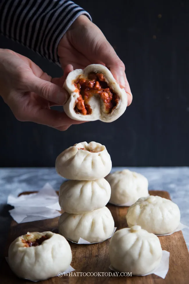Chinese Steamed Buns Bbq Pork And