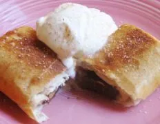 Chocolate Chimichangas With Ice Cream