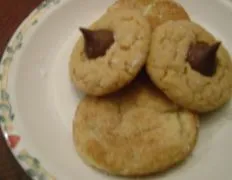 Chocolate Kiss Peanut Butter Cookies