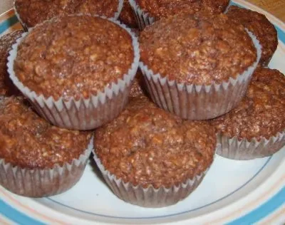 Chocolate Oatmeal Walnut Muffins