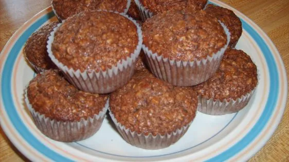 Chocolate Oatmeal Walnut Muffins