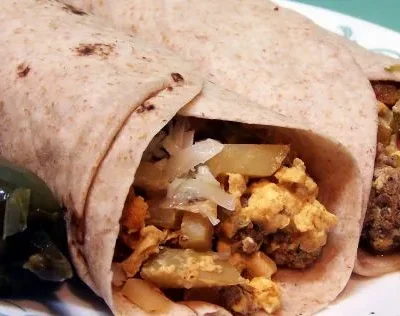 Chorizo And Egg Breakfast Burritos