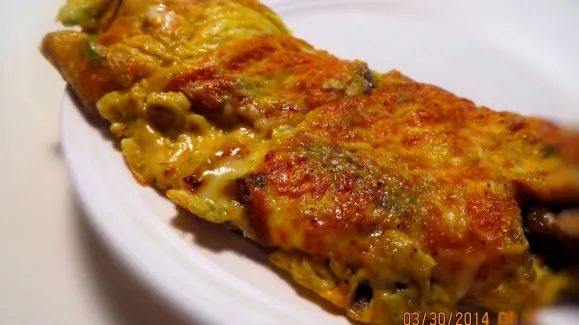 Cilantro, Red Onion And Jalapeno Omelet