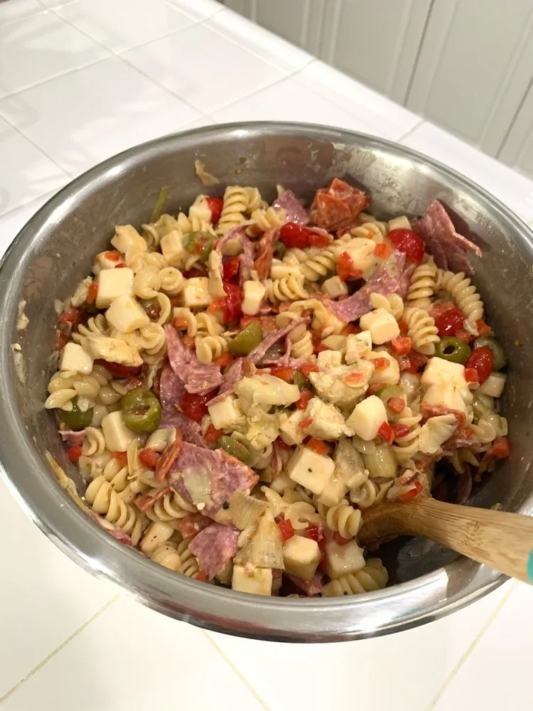 The flavor of this salad is so good.  It was a little dry so I did add a few tablespoons of half and half and it was perfect.  Keeper!The flavor of this salad is so good.  It was a little dry so I did add a few tablespoons of half and half and it was perfect.  Keeper!