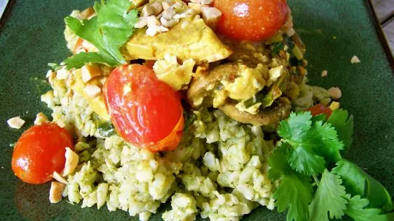 Coconut Curried Tofu With Green