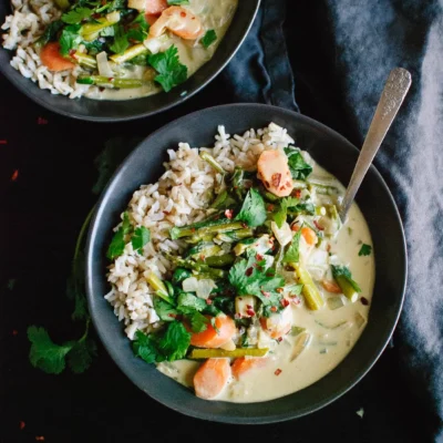 Coconut Green Curry Brown Rice