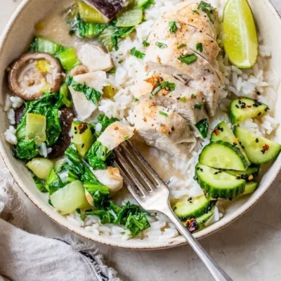 Coconut-Poached Chicken With Bok Choy And Mushrooms