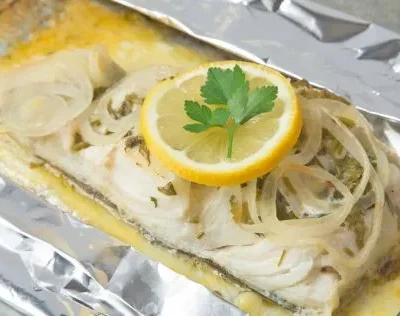 Cod Fish Grilled In Foil