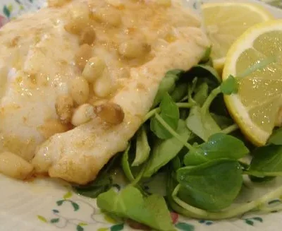 Cod Fish With Pine Nut Brown Butter