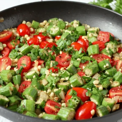 Corn Okra And Tomatoes