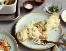 Crab And Shrimp Crepes With Mornay Sauce