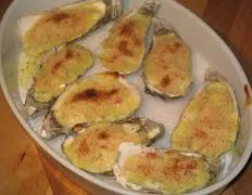 Crab Topped Oysters With A Bearnaise Sauce