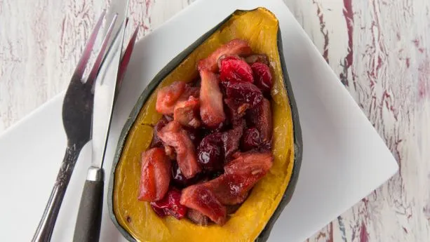 Cranberry Apple Stuffed Squash