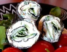 Cream Cheese Snacks Rolled In Nori Leaves