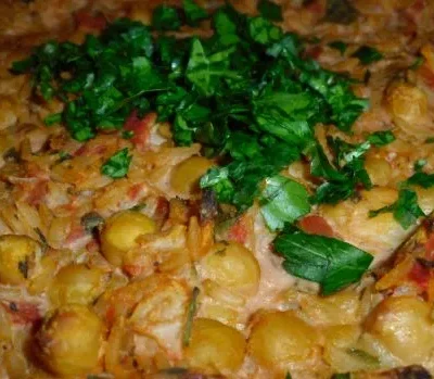 Creamy Chickpea And Tahini Casserole