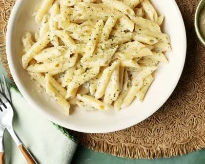 Creamy Garlic Penne Pasta