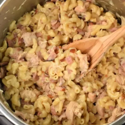 Creamy Ham and Noodle Casserole - Swiss-Inspired Comfort Food